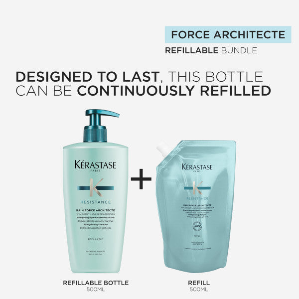 Kérastase Resistance Bain Force Architecte Shampoo 500ml Refill