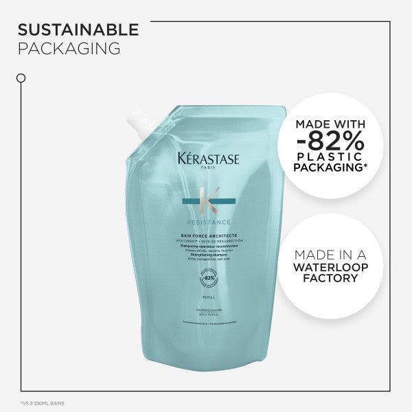 Kérastase Resistance Bain Force Architecte Shampoo 500ml Refill